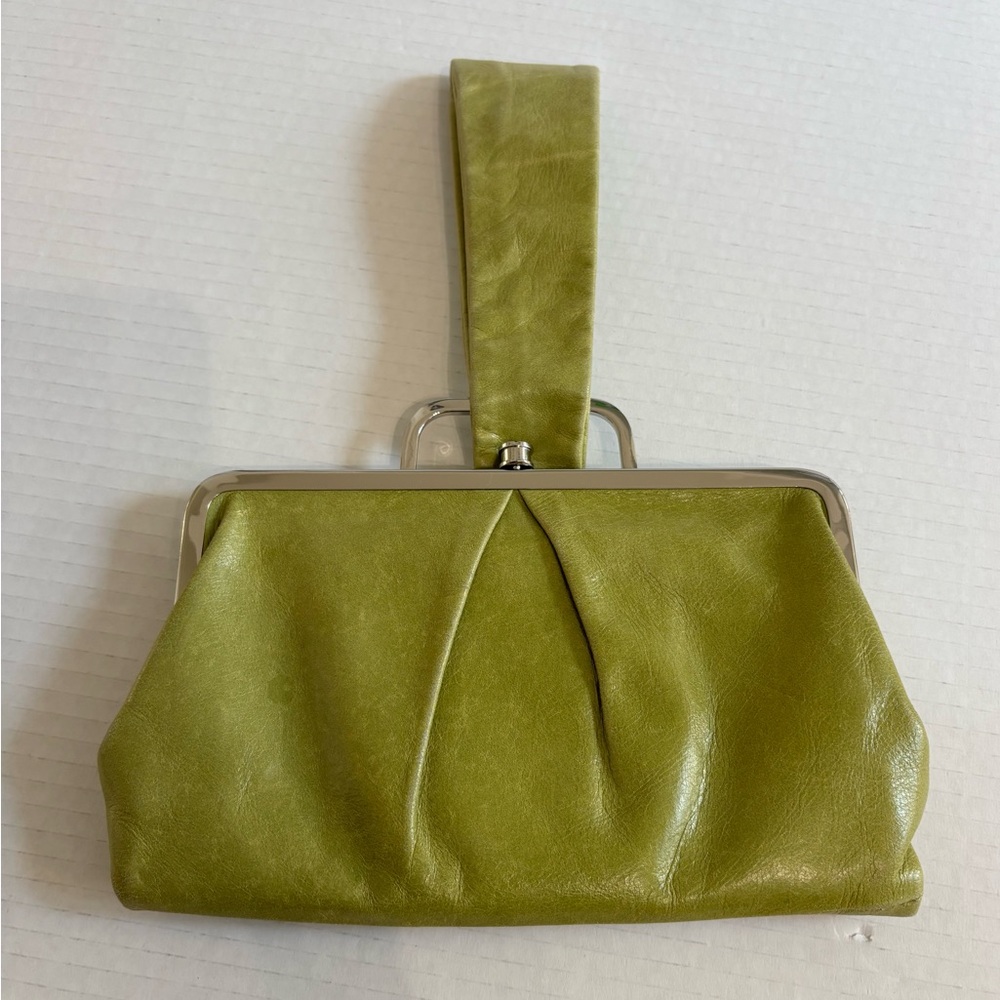 Green Leather Clutch Bag